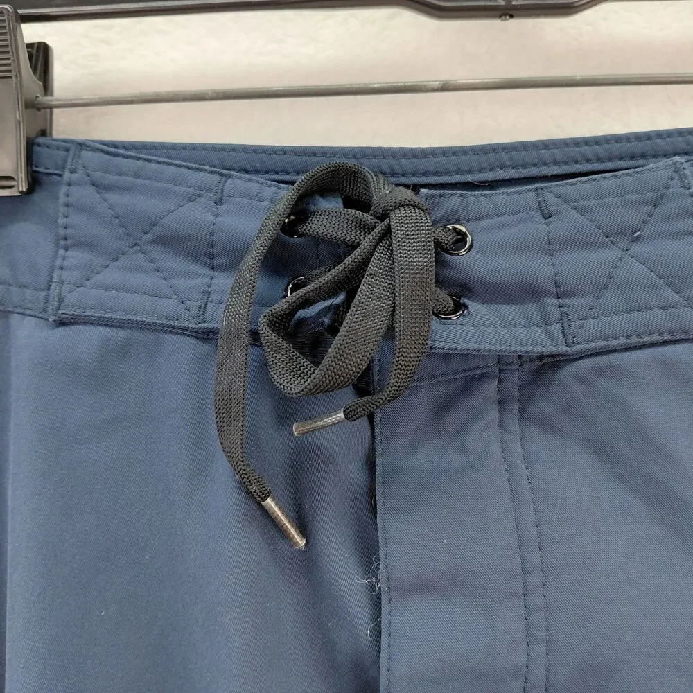 Maui Rippers Board Shorts Mens 36 Blue Cargo Swim Suit Trunks Surf Pockets Beach